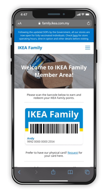 IKEA Family - Membership iOS Gif